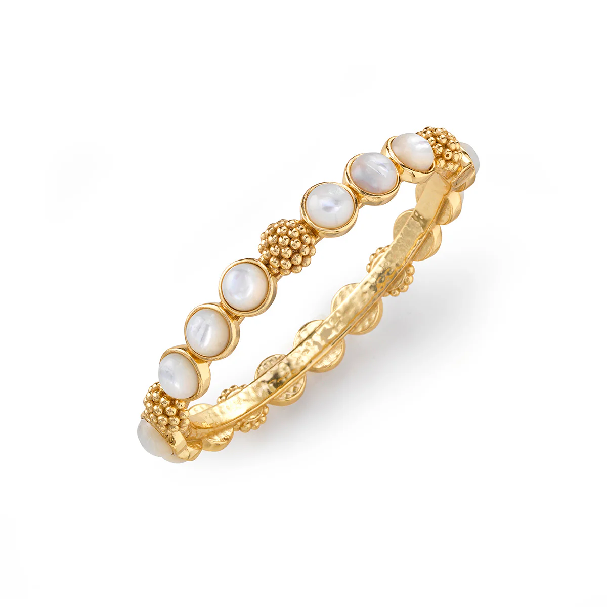 Berry Gem Hinged Bangle - MOP - Image 3