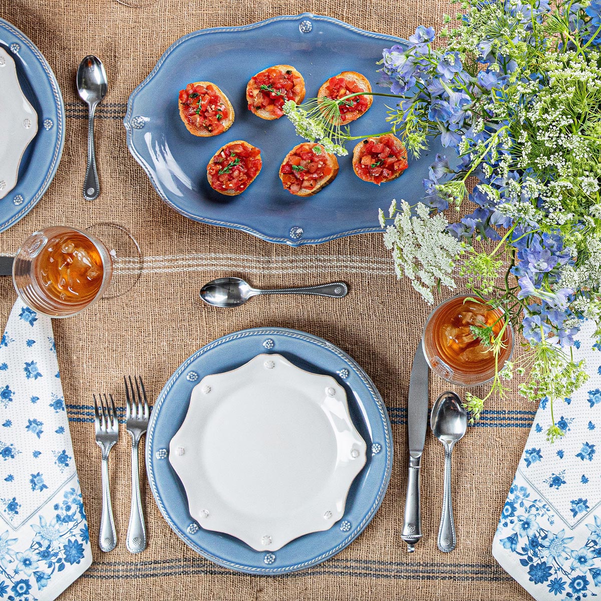 Berry & Thread 16" Platter - Chambray - Image 3