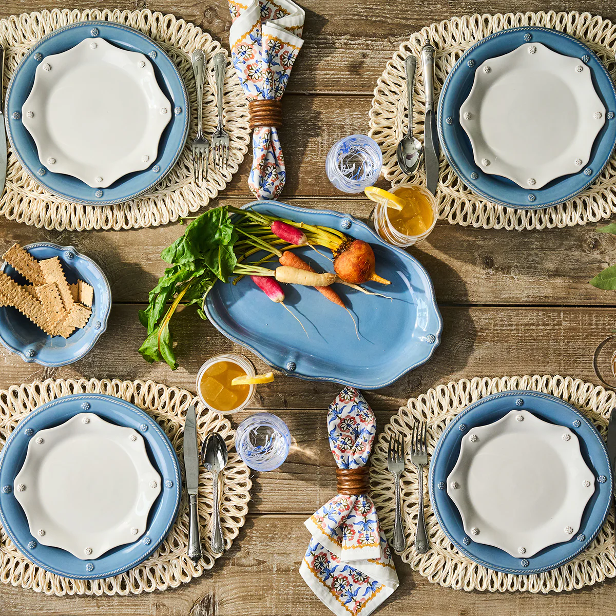 Berry & Thread 16" Platter - Chambray - Image 4