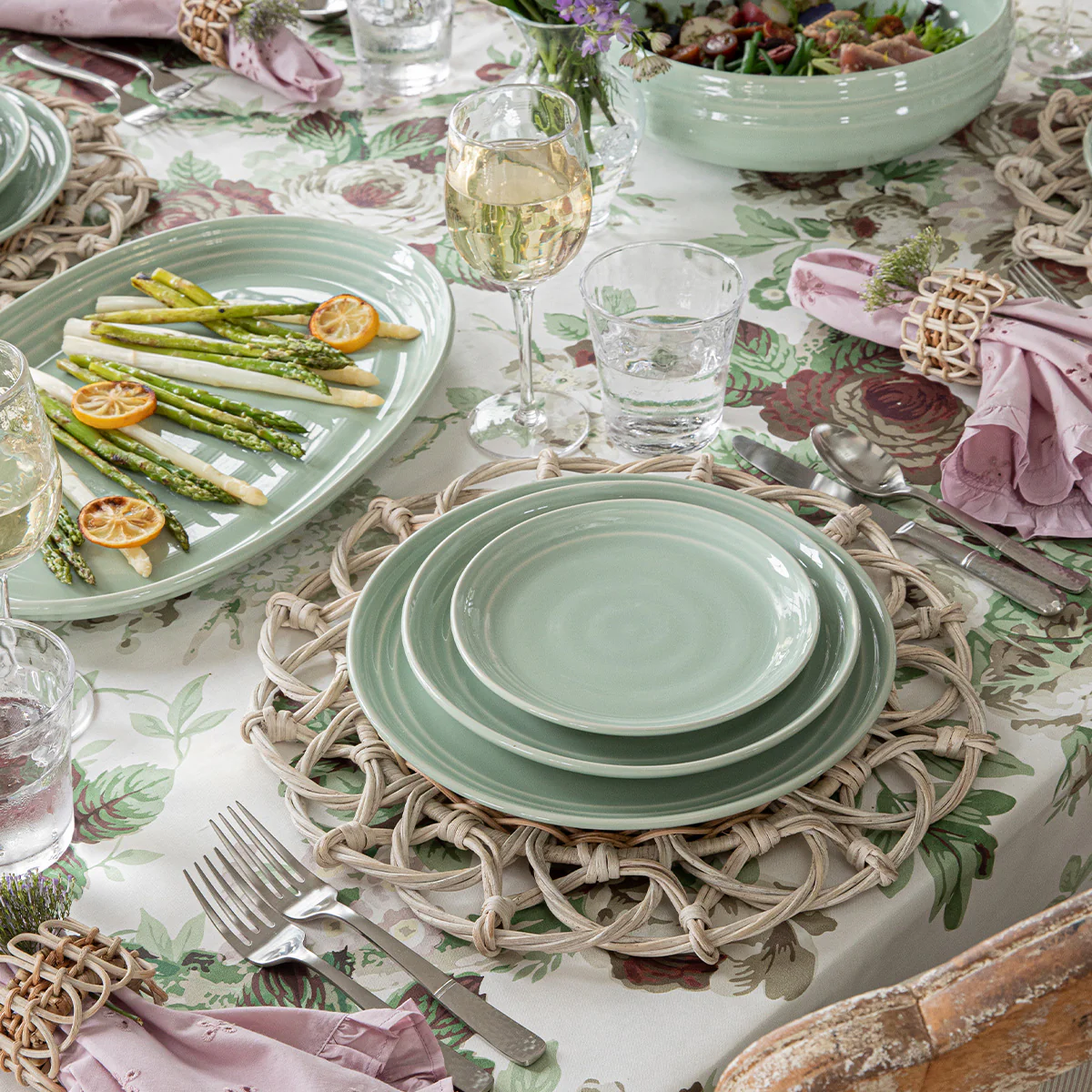 Bilbao Dinner Plate - Sage - Image 4