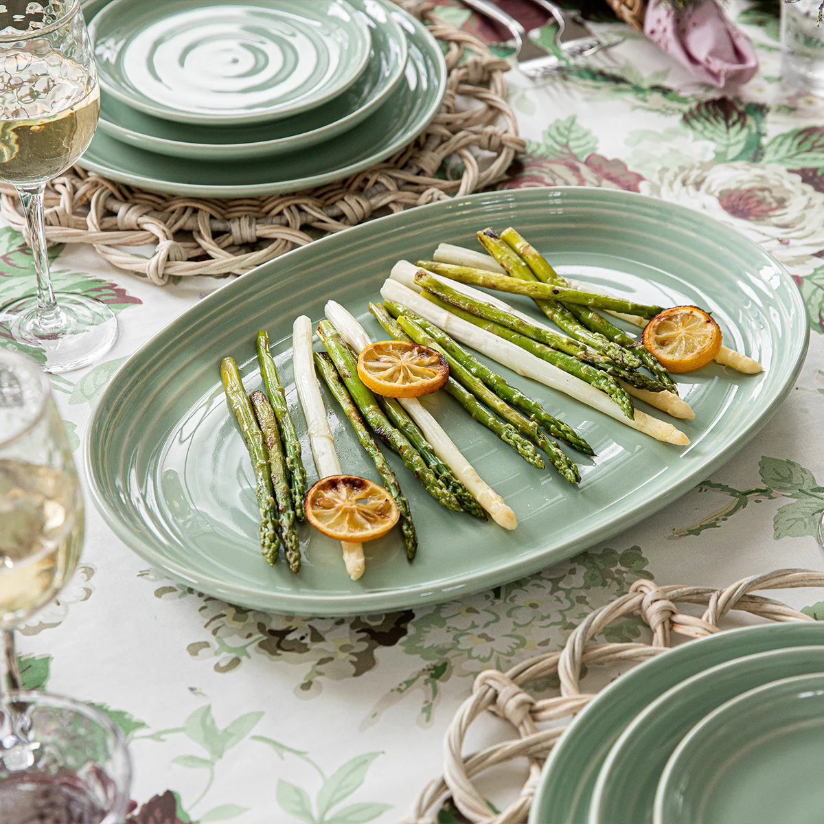 Bilbao 17" Platter - Sage - Image 3