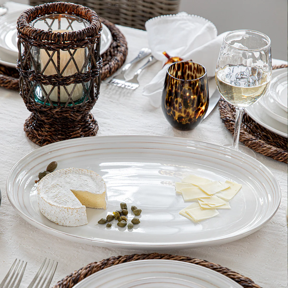 Bilbao 17" Platter - Whitewash - Image 3