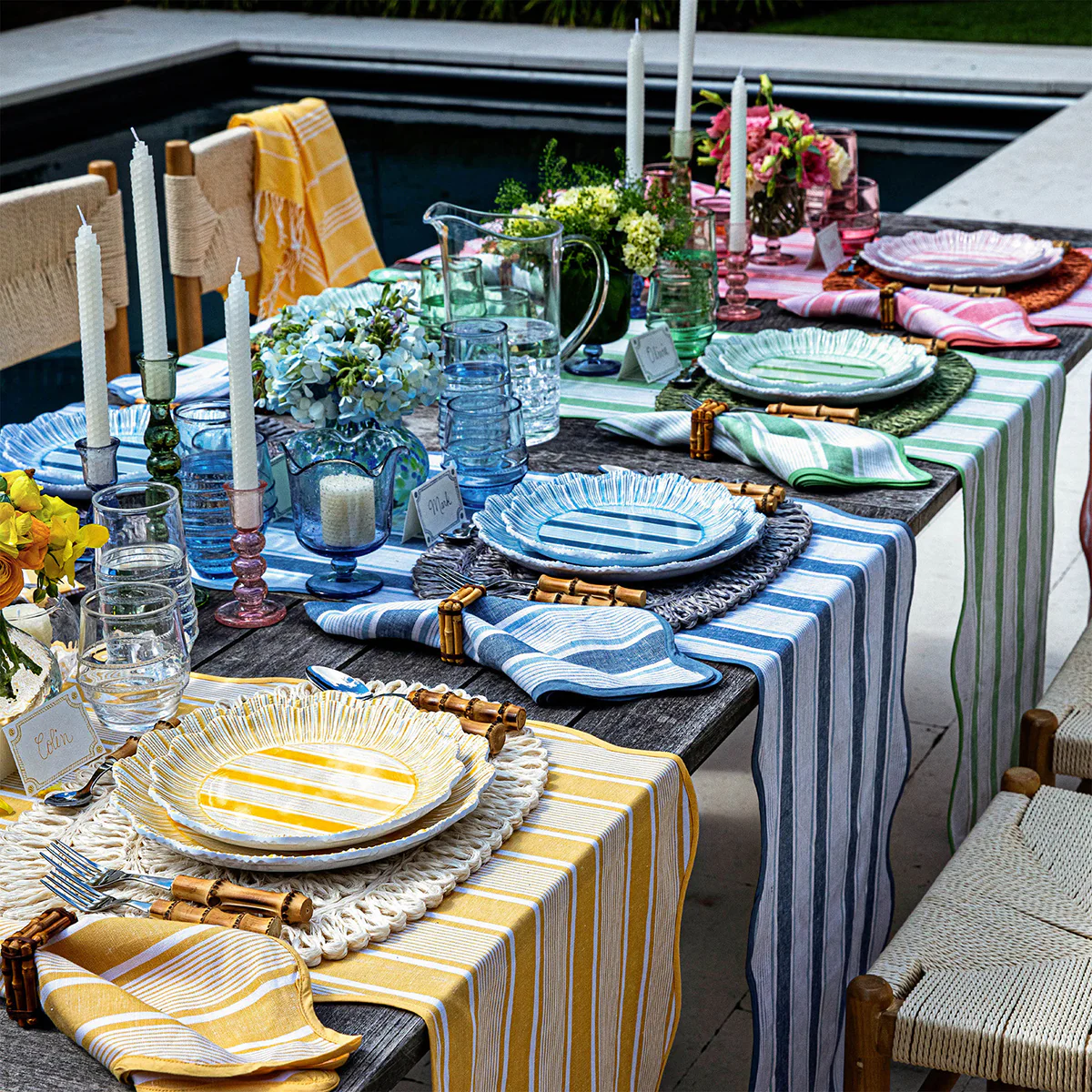 Cabana Stripe Napkin Assorted Set/4 - Multi - Image 4