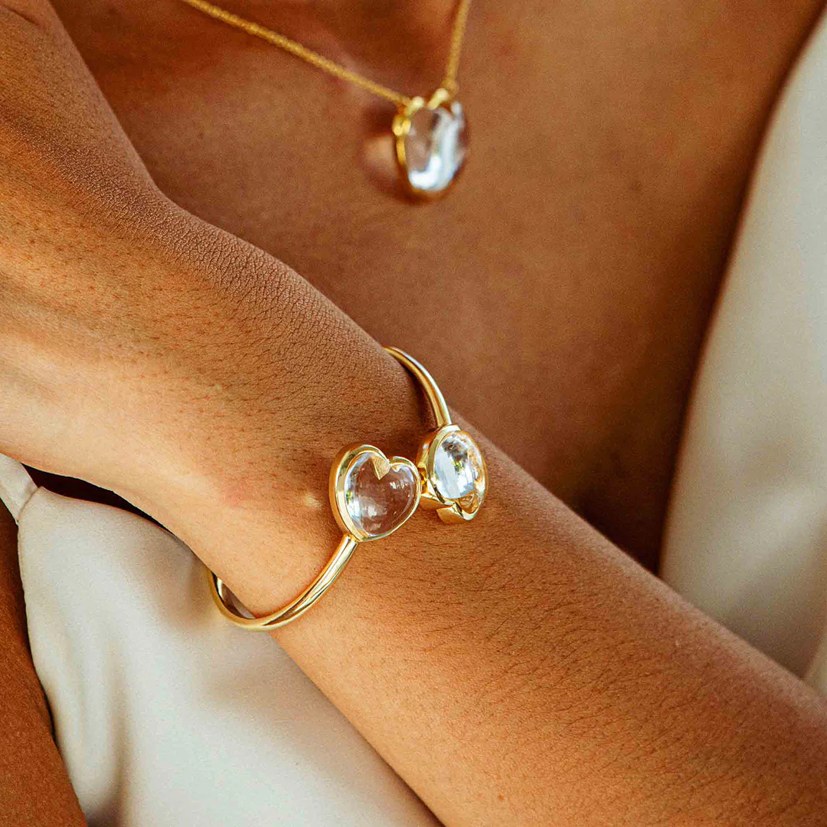 Love Bangle - Clear Quartz - Image 3