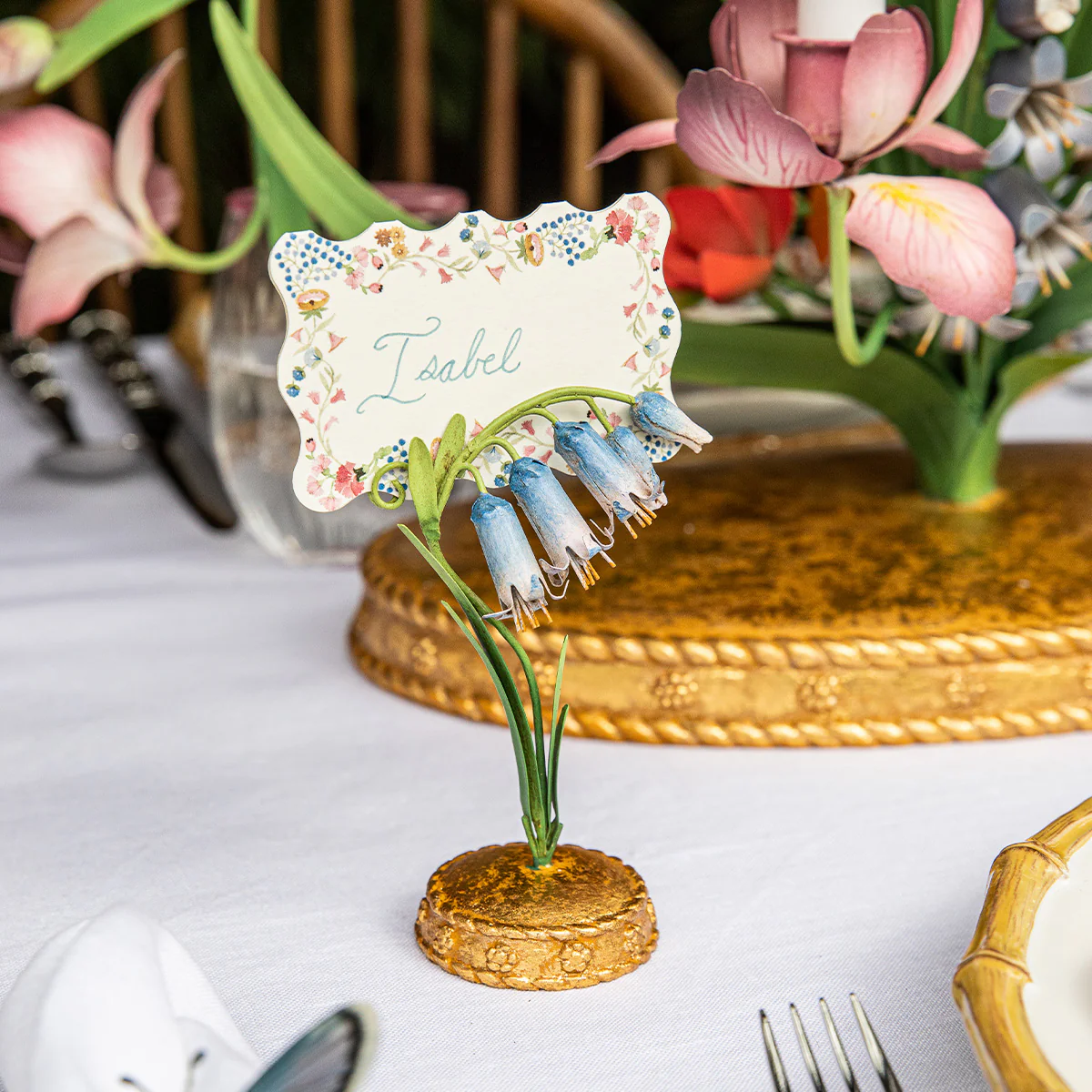 Meadow Walk Bluebell Place Card Holder - Chambray - Image 5