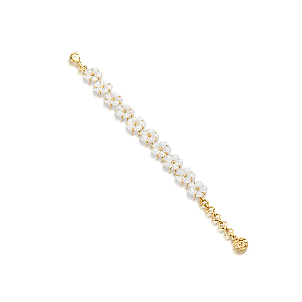 Mermaid Garden Petite Riviere Bracelet, 7" - MOP - Image 3