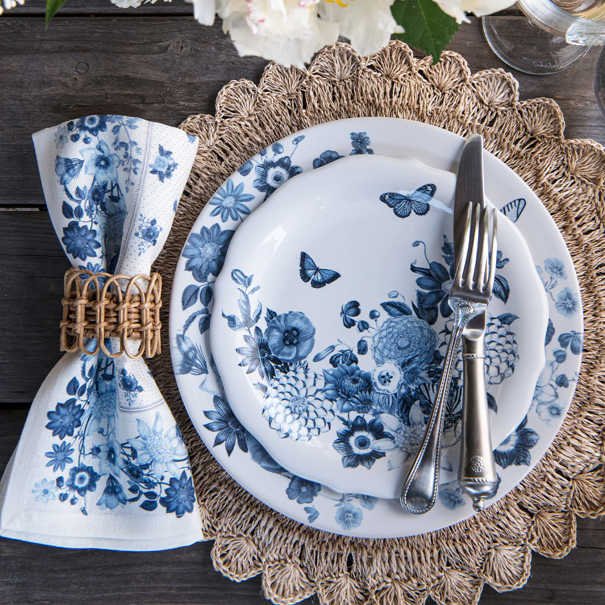 Mirabelle Napkin Set/4 - Chambray - Image 4
