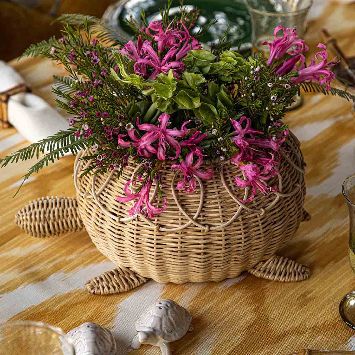 Provence Rattan Turtle Bowl - Whitewash - Image 4