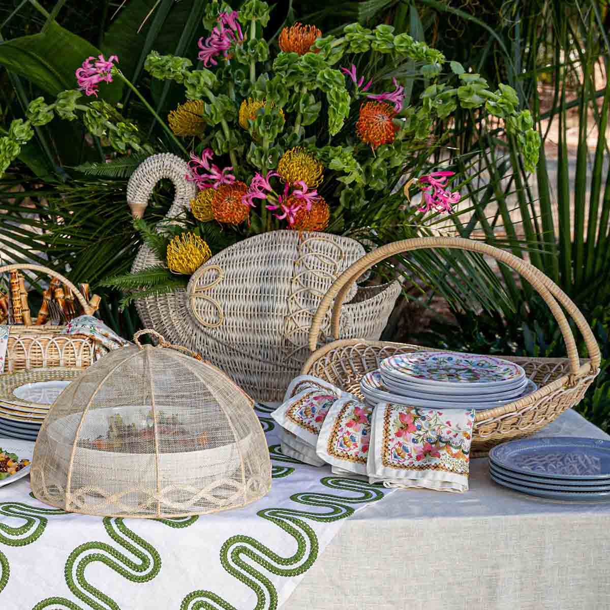 Provence Rattan Turtle Bowl - Whitewash - Image 5